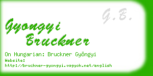 gyongyi bruckner business card
