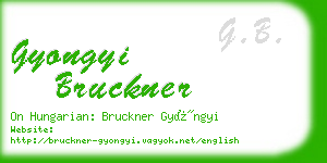 gyongyi bruckner business card